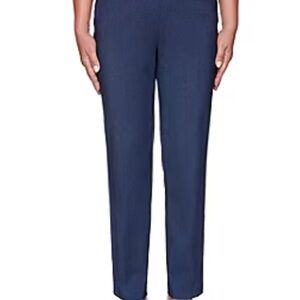 Alfred Dunner Classics Womens Slim Mid Rise Pull-On Pant